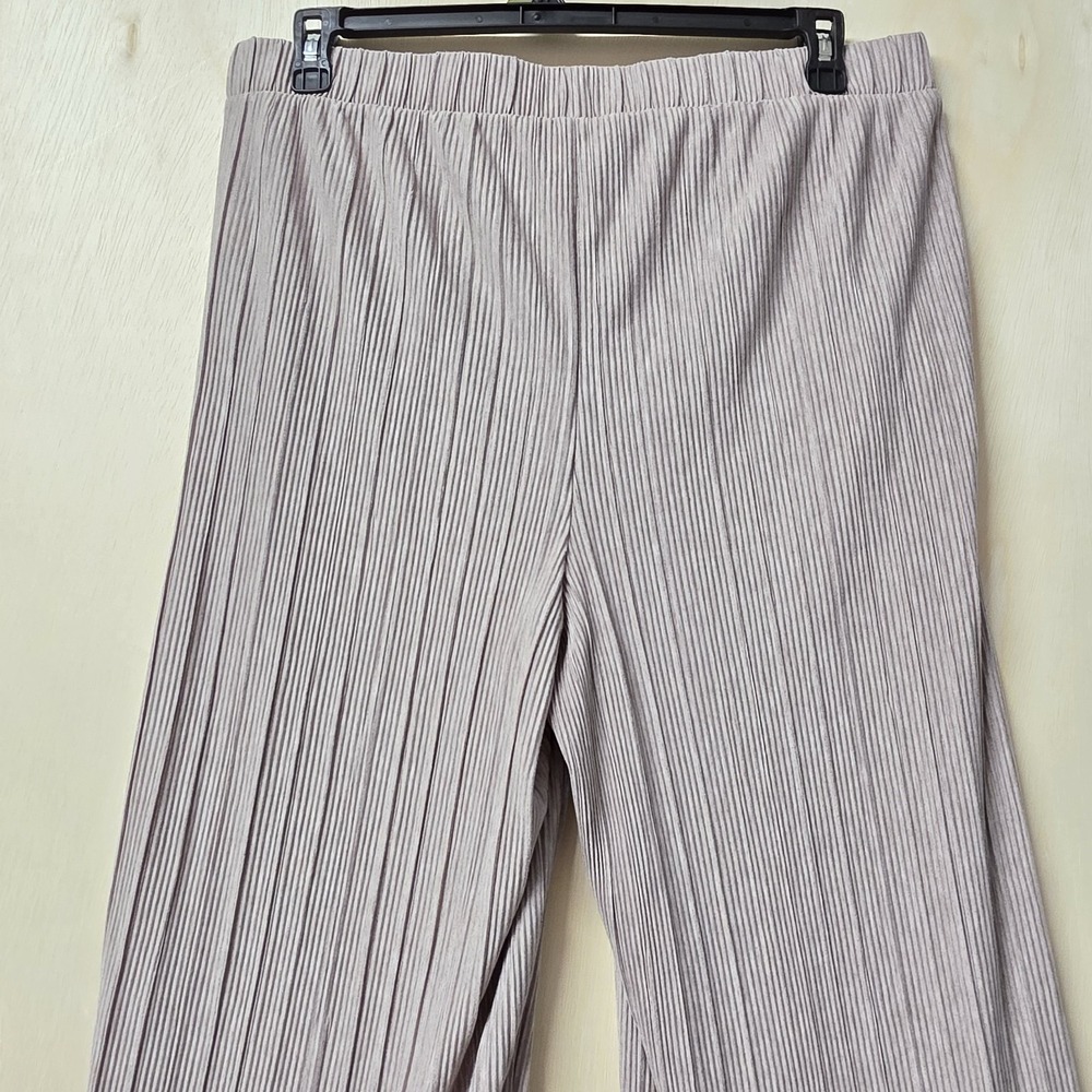 Pure Jill Elements Pleated Wide Leg Pants Womens L Pink Pull On Lounge - Picture 14 of 16